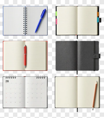 Collection Of Notebooks And Pens PNG