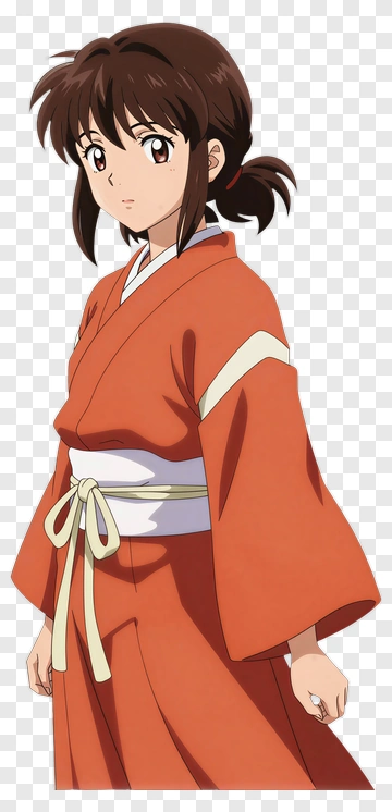 Anime Girl In Traditional Kimono PNG