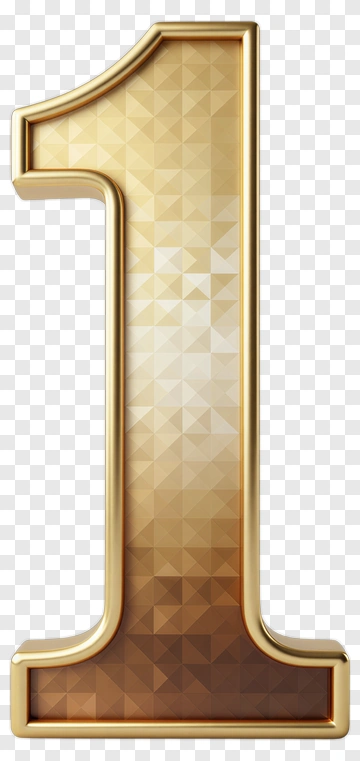 Gold Number One PNG