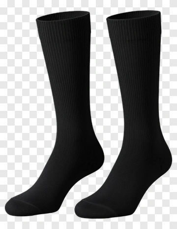 Black Knee-High Socks PNG
