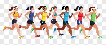 Women Running In Athletic Wear PNG