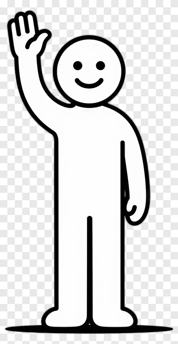 Cartoon Character Waving Hello PNG