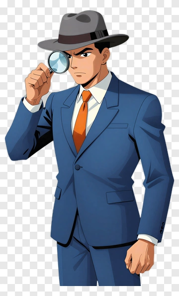 Detective Holding A Magnifying Glass PNG