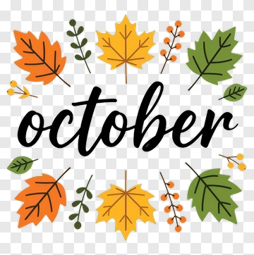 October Leaves Decoration PNG
