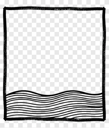 Black Outline Frame With Wavy Bottom PNG