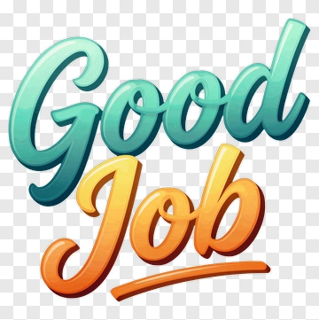 Good Job Text Design PNG