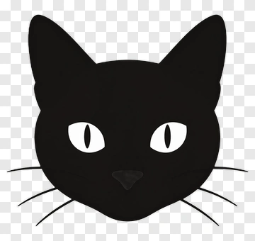 Black Cat Face PNG