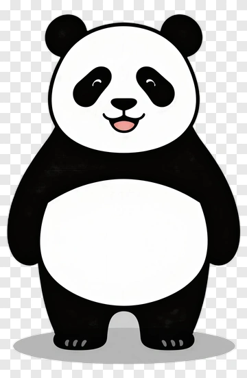 Cartoon Panda Character PNG