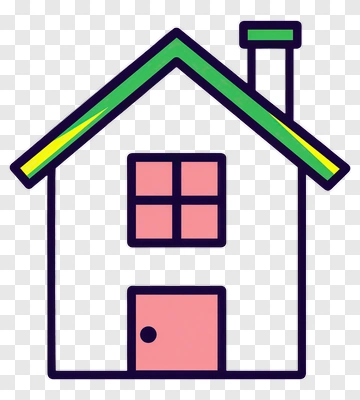 Colorful House Illustration PNG