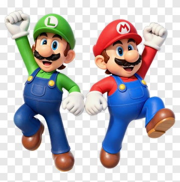 Mario And Luigi Jumping Together PNG