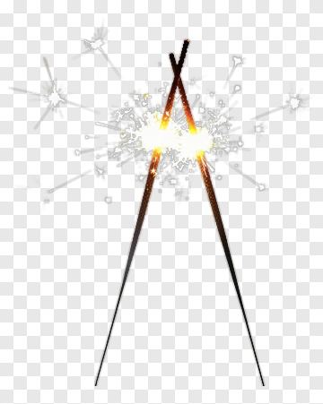 Sparkling Compass With Fireworks Effect PNG