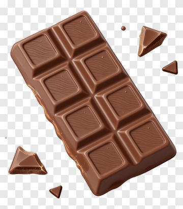 Chocolate Bar With Pieces PNG