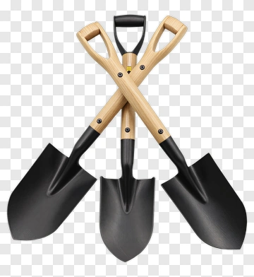 Garden Shovels With Wooden Handles PNG