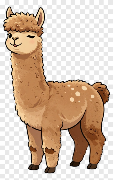 Cartoon Alpaca PNG