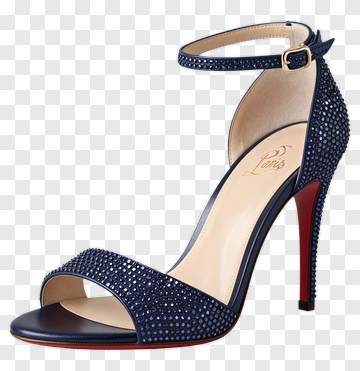 Elegant High Heeled Sandal With Rhinestones PNG