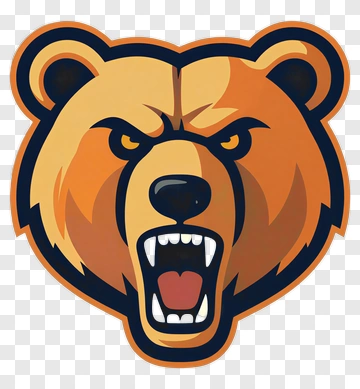 Angry Bear Head Logo PNG