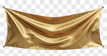 Gold Banner With Decorative Edges PNG
