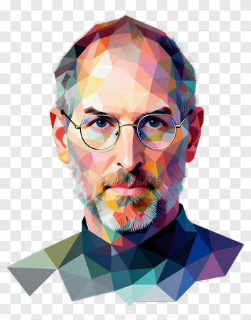 Polygonal Portrait Of A Businessman PNG