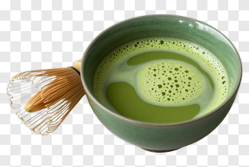 Matcha Tea In A Ceramic Bowl PNG