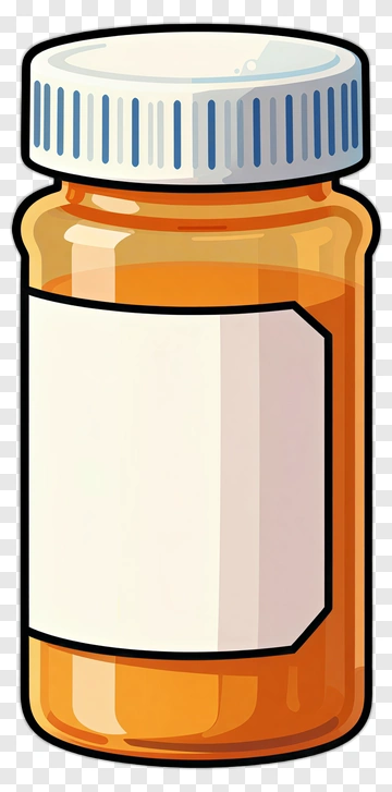Cartoon Prescription Bottle PNG