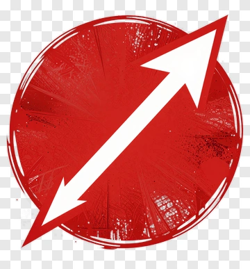 Red Circular Arrow Symbol PNG