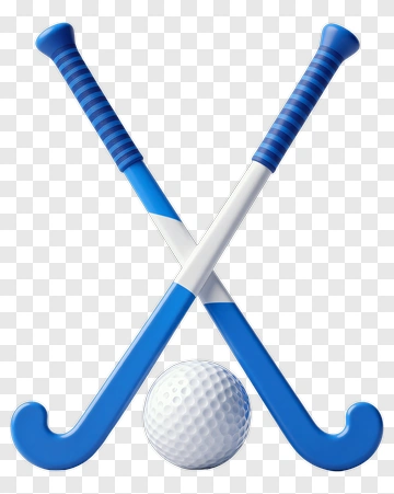 Crossed Hockey Sticks And Ball PNG