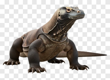 3D Komodo Dragon PNG