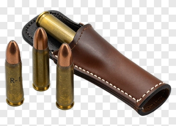 Leather Bullet Holder With Bullets PNG