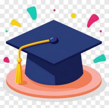 Graduation Cap With Colorful Decorations PNG
