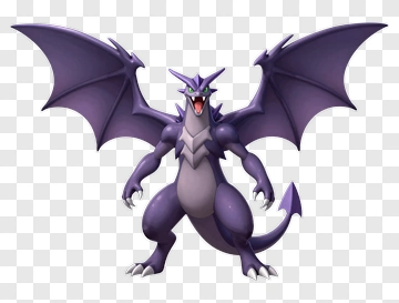 Purple Dragon Character PNG