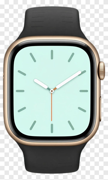 Smartwatch With Mint Green Display PNG