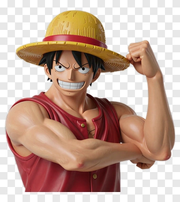 Cartoon Character With Straw Hat PNG