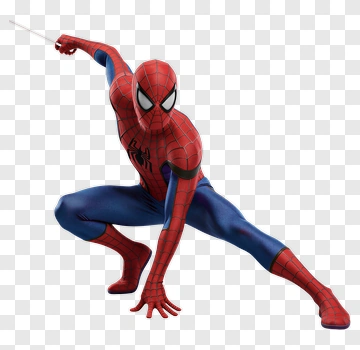 Spider-Man Posing In Action PNG
