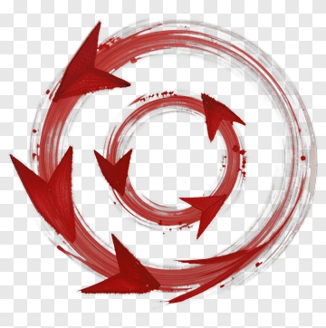 Red Circular Arrows In Motion PNG