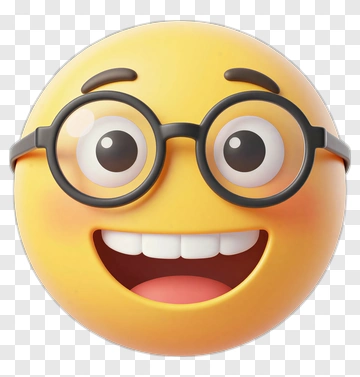 Smiling Emoji With Glasses PNG