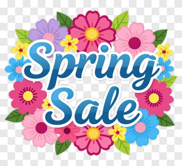 Spring Sale Floral Design PNG