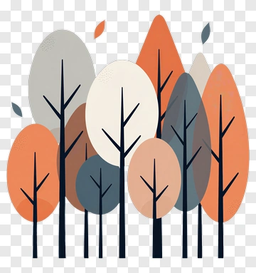 Colorful Tree Composition PNG