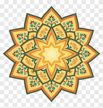 Ornate Floral Mandala Design PNG