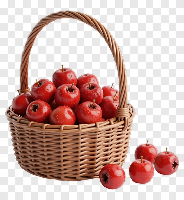 Basket Of Red Apples PNG