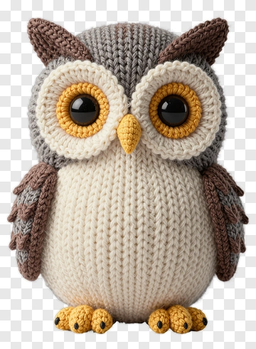 Crochet Owl Toy PNG