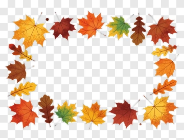 Autumn Leaves Frame PNG