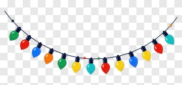 Colorful String Of Holiday Lights PNG