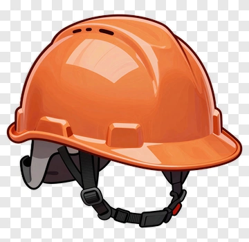 Orange Construction Helmet PNG