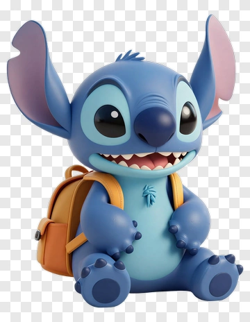 3D Cartoon Character With Backpack PNG