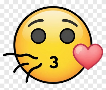 Kissing Face Emoji With Heart PNG