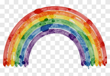 Colorful Watercolor Rainbow PNG