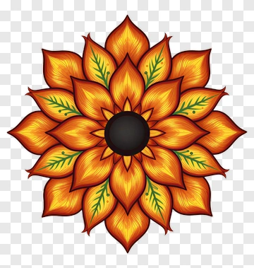 Colorful Flower Mandala Design PNG