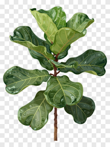 Fiddle Leaf Fig Plant PNG