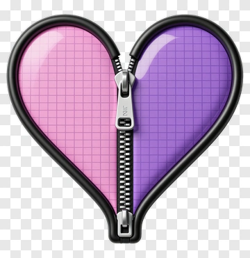 Heart Shape Zipper Design PNG