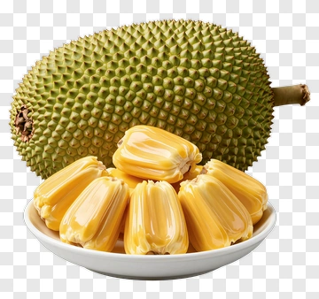 Durian And Yellow Fruit Segments PNG